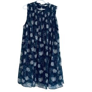 Joie Baltic Print Mini Casual Dress Blue Size XXL